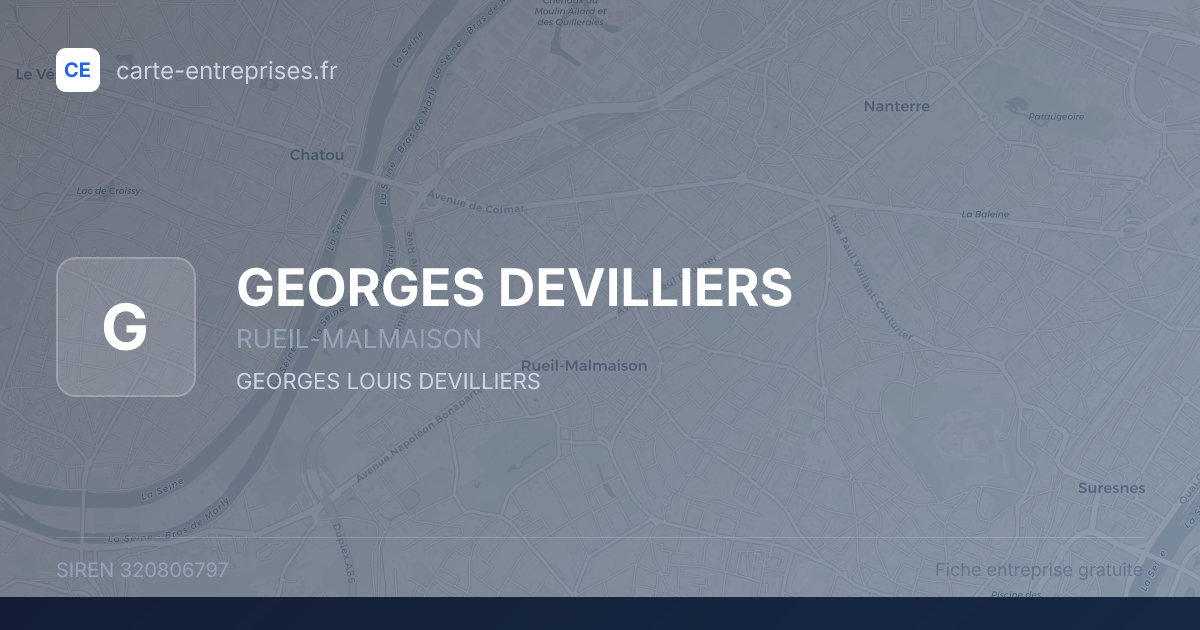 GEORGES DEVILLIERS — 320806797 — fiche entreprise