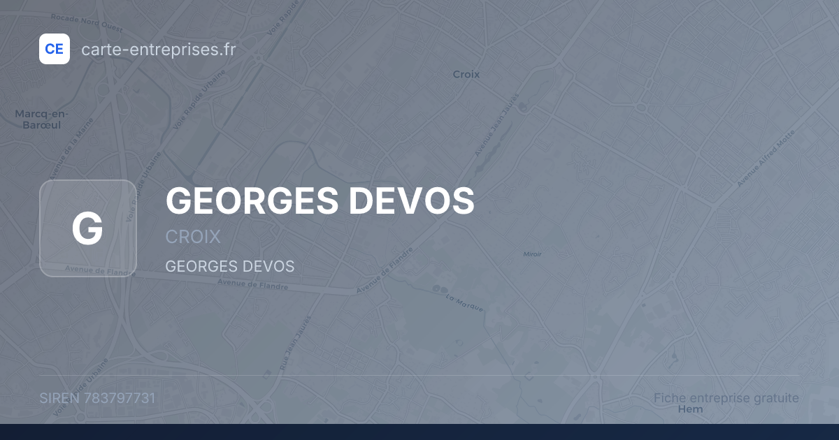 GEORGES DEVOS — 783797731 — fiche entreprise