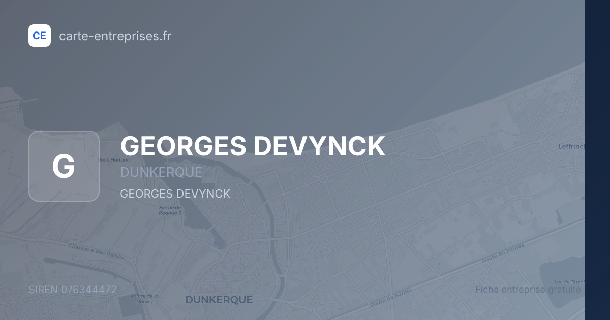 GEORGES DEVYNCK — 076344472 — fiche entreprise
