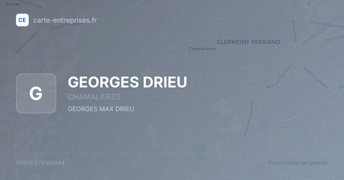 GEORGES DRIEU — 779188044 — fiche entreprise