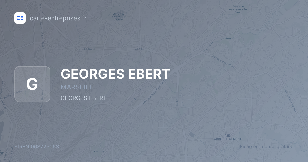 GEORGES EBERT — 063725063 — fiche entreprise