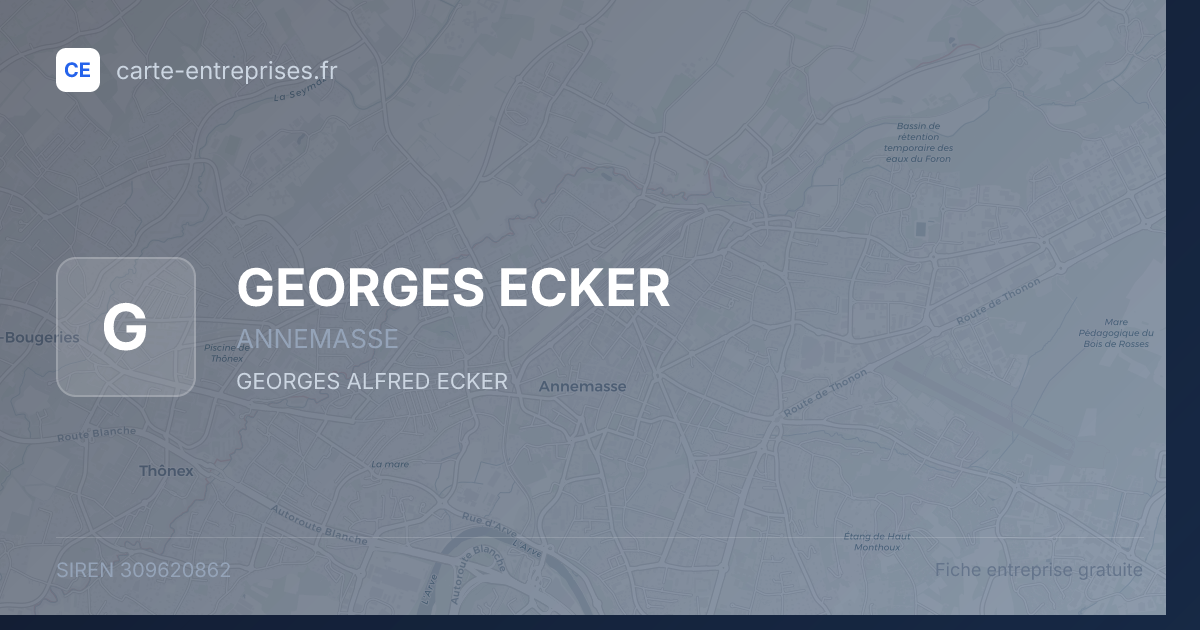 GEORGES ECKER — 309620862 — fiche entreprise