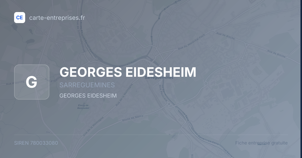 GEORGES EIDESHEIM — 780033080 — fiche entreprise