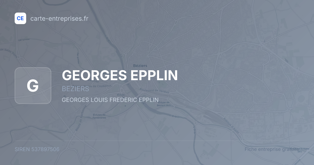 GEORGES EPPLIN — 537897506 — fiche entreprise