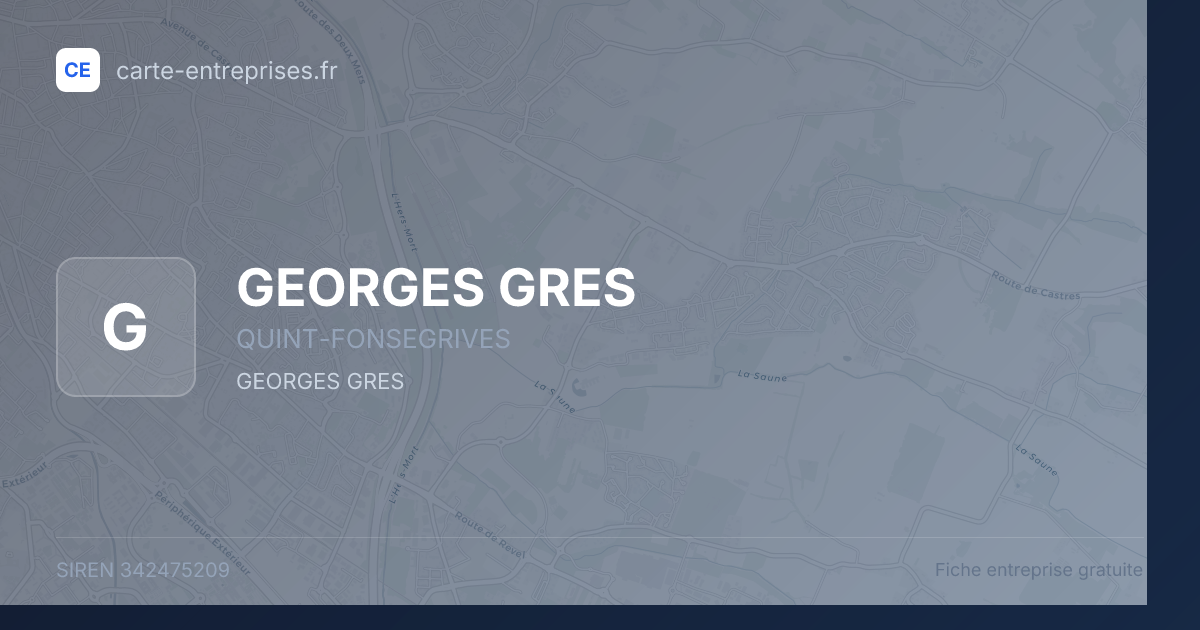 GEORGES GRES — 342475209 — fiche entreprise