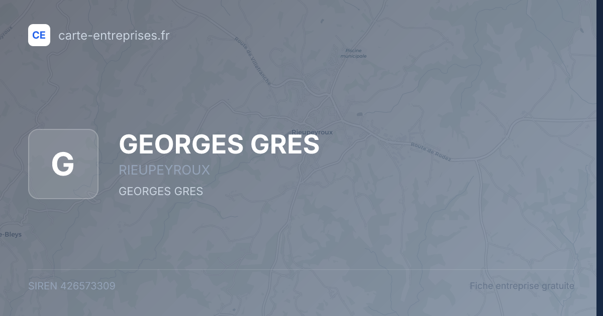 GEORGES GRES — 426573309 — fiche entreprise