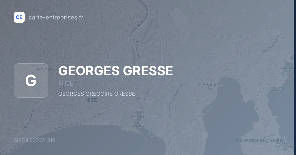 GEORGES GRESSE — 307074310 — fiche entreprise