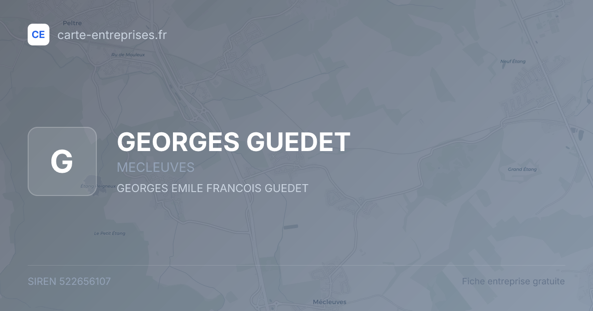 GEORGES GUEDET — 522656107 — fiche entreprise