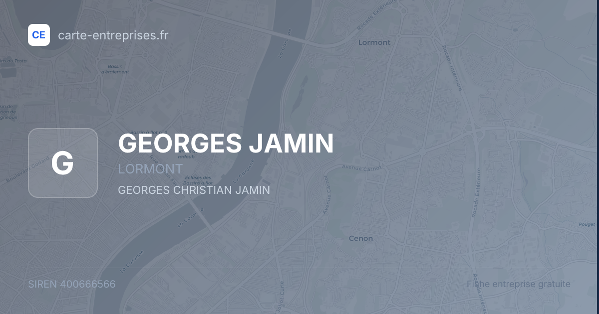 GEORGES JAMIN — 400666566 — fiche entreprise