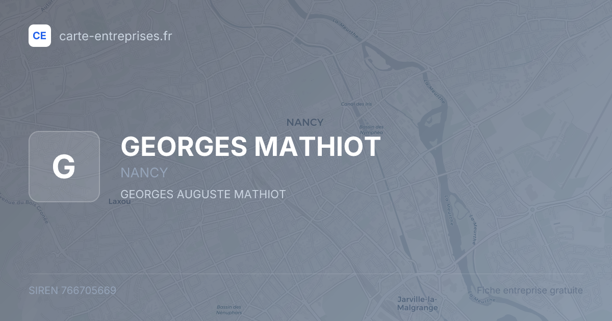 GEORGES MATHIOT — 766705669 — fiche entreprise