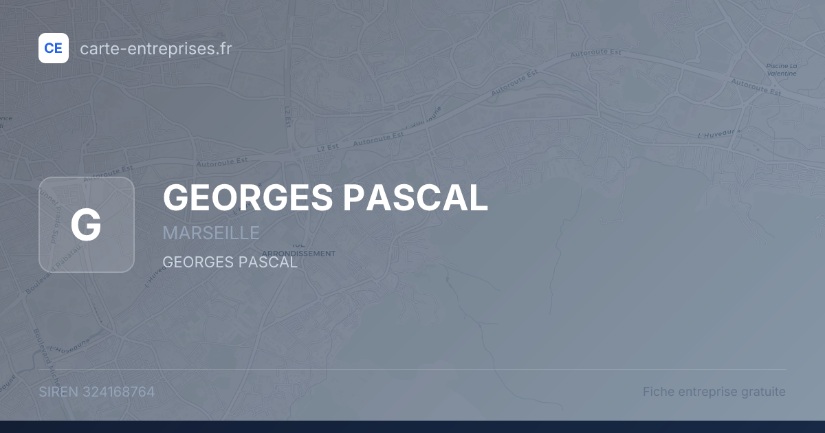 GEORGES PASCAL — 324168764 — fiche entreprise