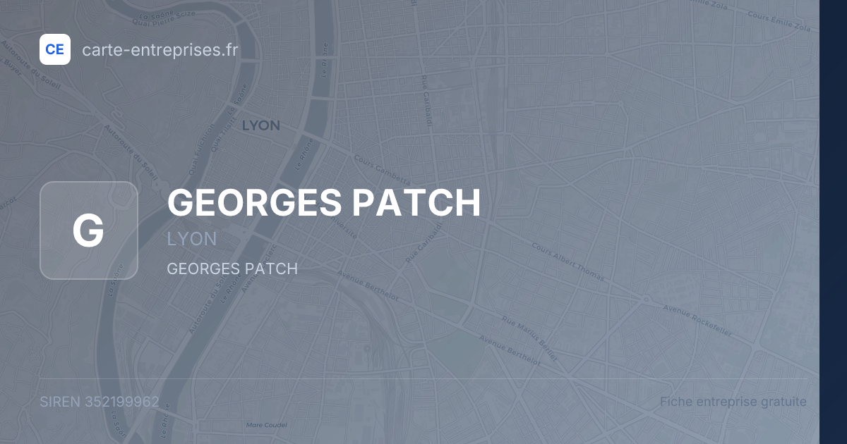 GEORGES PATCH — 352199962 — fiche entreprise