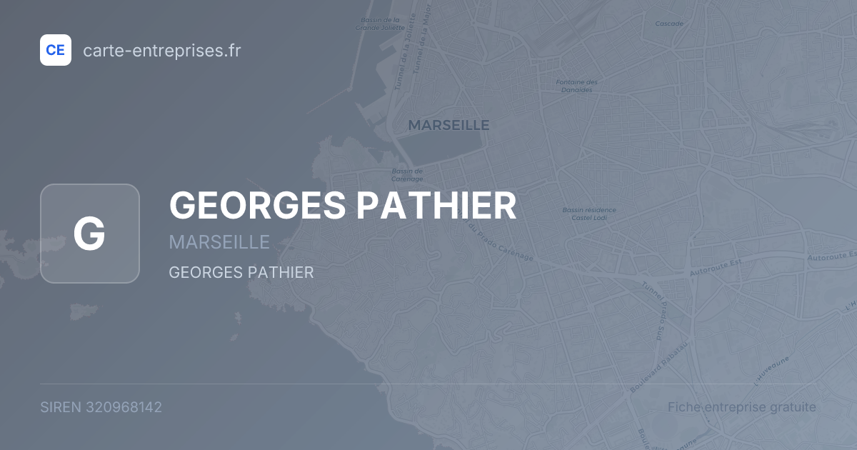 GEORGES PATHIER — 320968142 — fiche entreprise