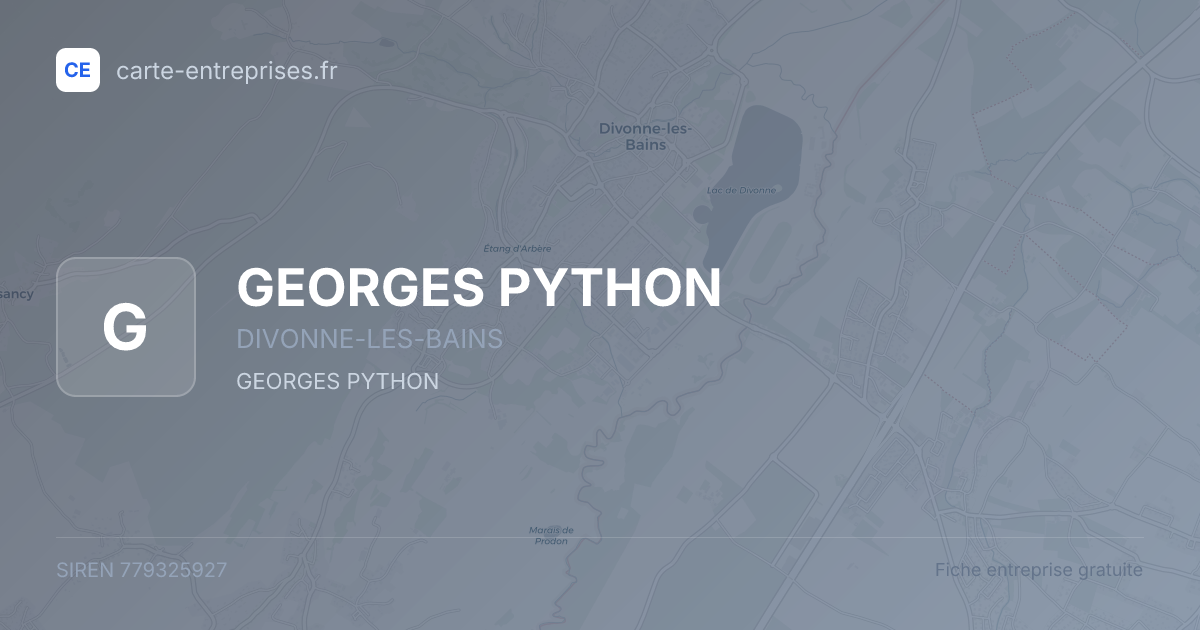 GEORGES PYTHON — 779325927 — fiche entreprise