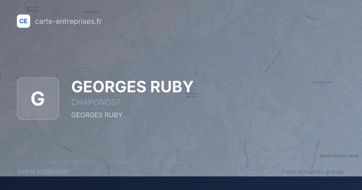 GEORGES RUBY — 333629590 — fiche entreprise