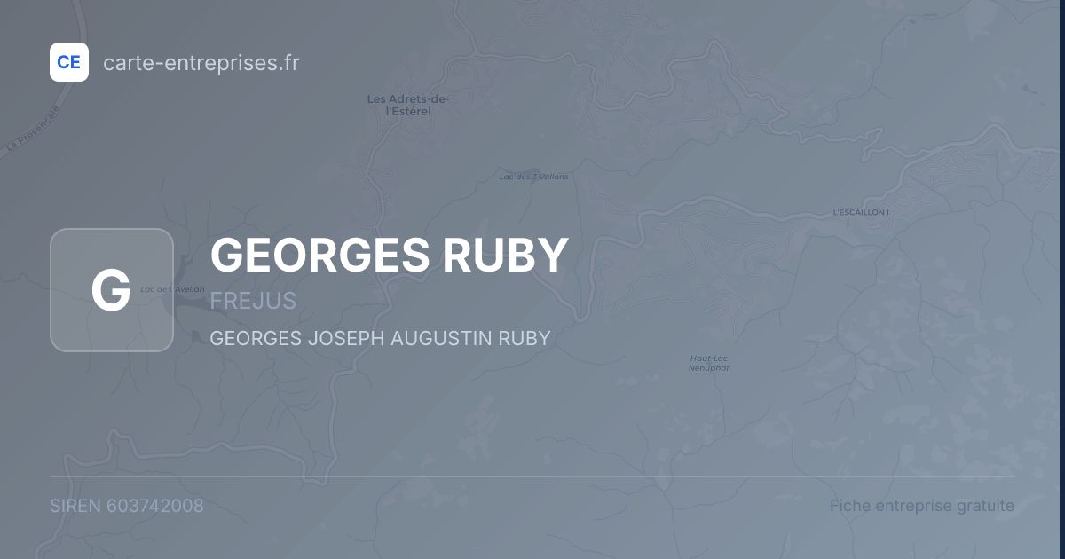 GEORGES RUBY — 603742008 — fiche entreprise