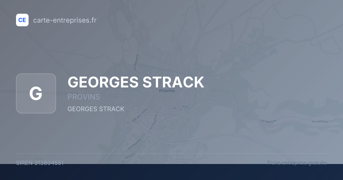 GEORGES STRACK — 313804551 — fiche entreprise