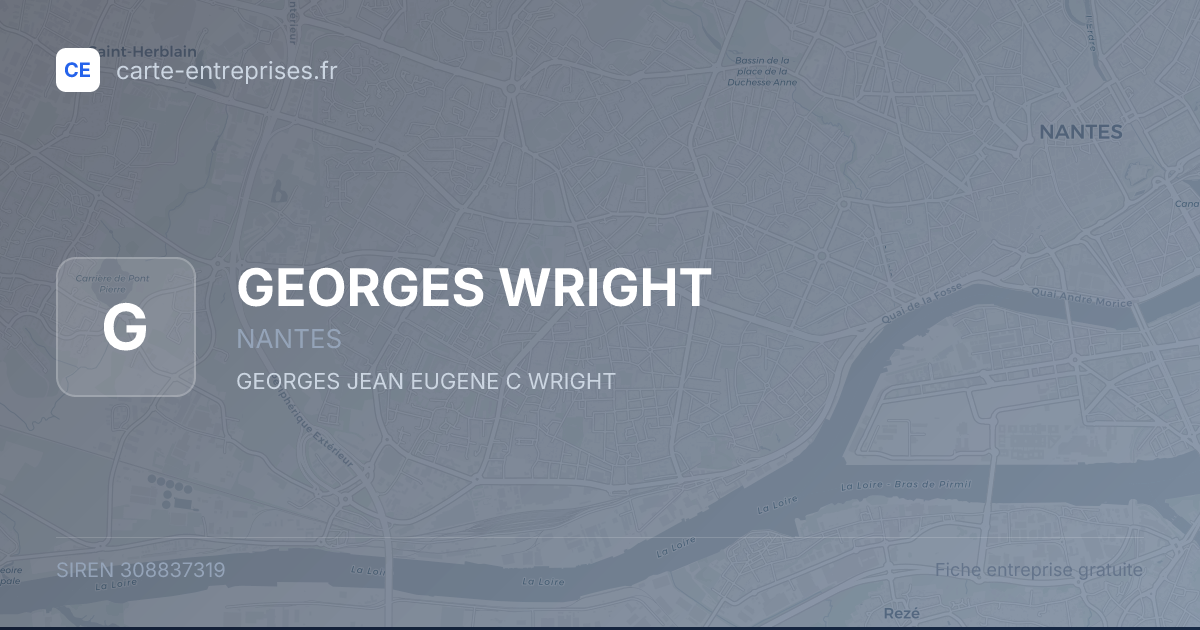 GEORGES WRIGHT — 308837319 — fiche entreprise