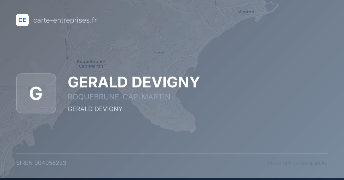 GERALD DEVIGNY — 904056223 — fiche entreprise