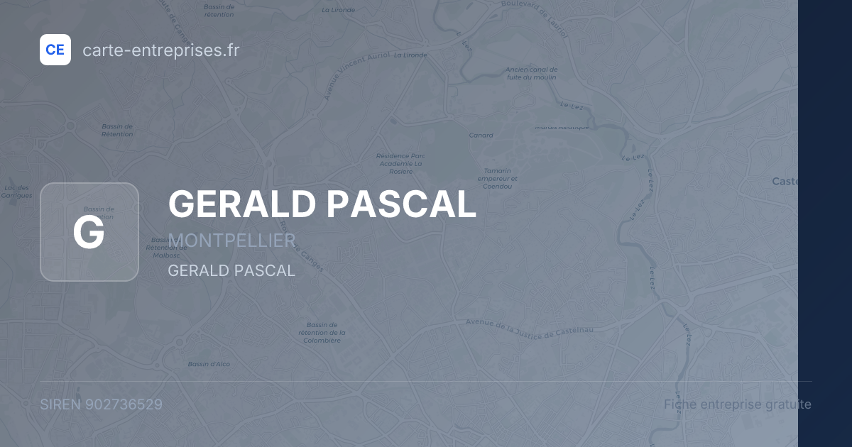GERALD PASCAL — 902736529 — fiche entreprise