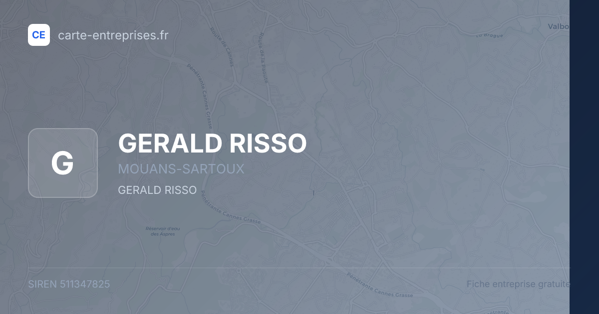 GERALD RISSO — 511347825 — fiche entreprise