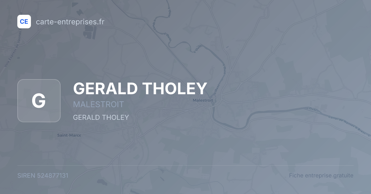 GERALD THOLEY — 524877131 — fiche entreprise
