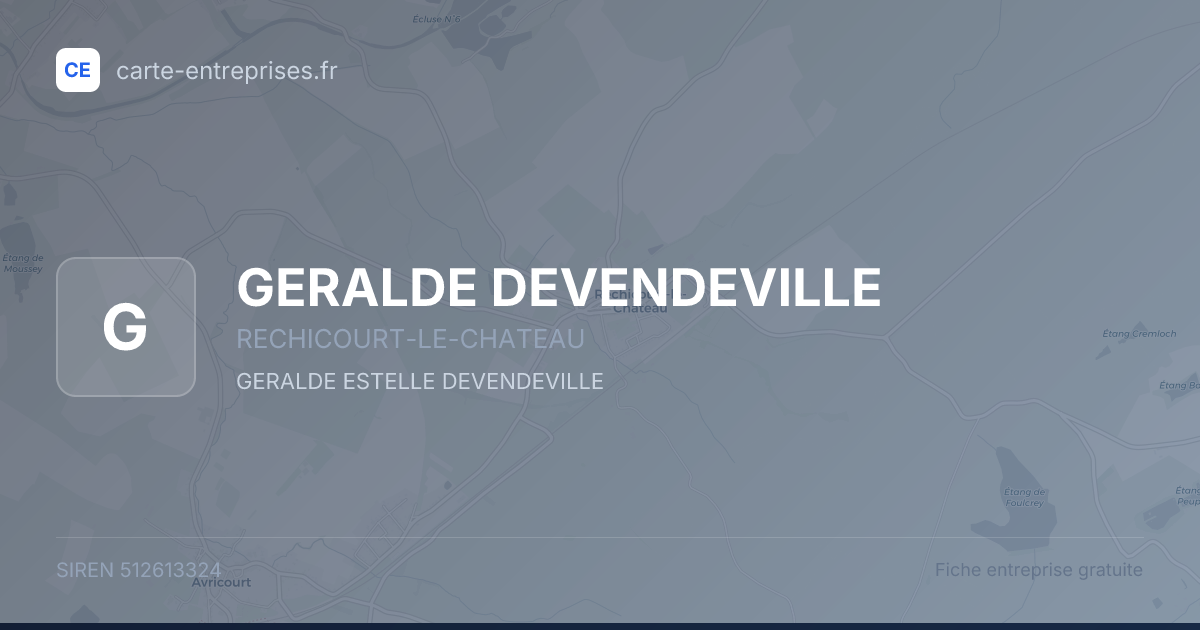 GERALDE DEVENDEVILLE — 512613324 — fiche entreprise