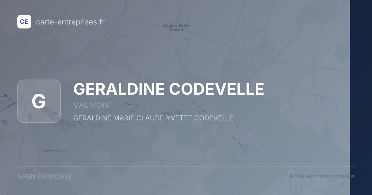 GERALDINE CODEVELLE — 890902992 — fiche entreprise