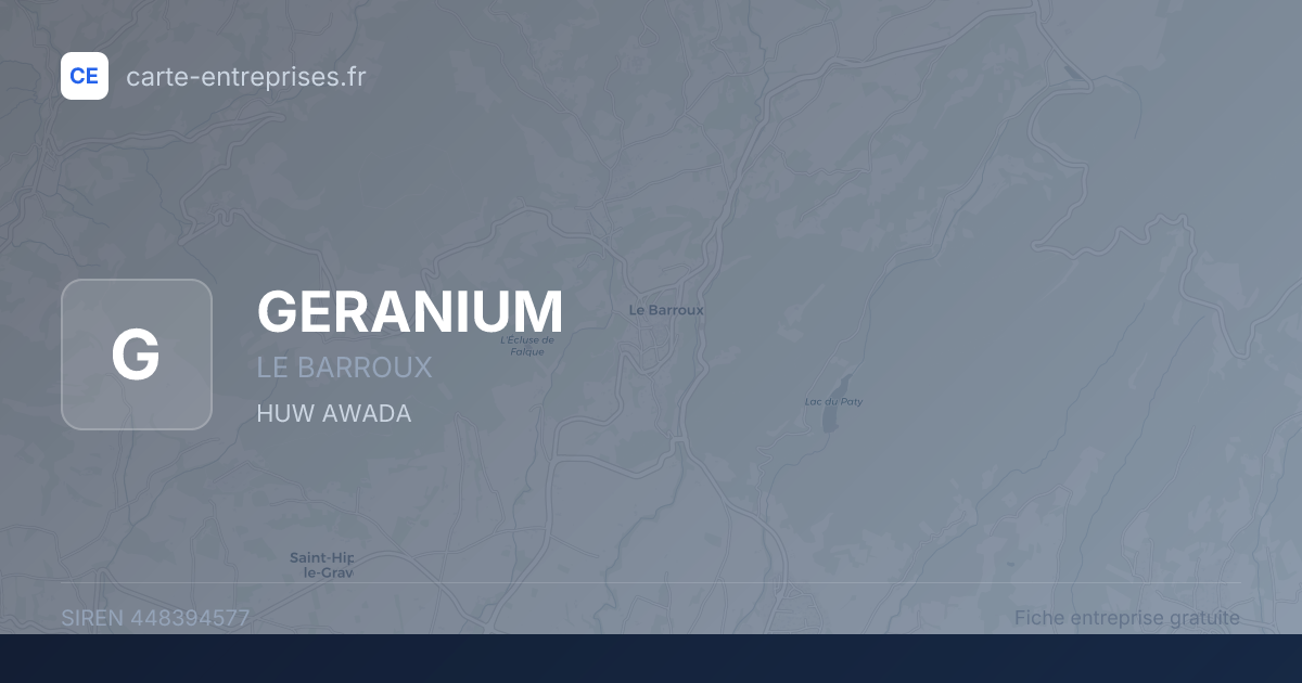 GERANIUM — 448394577 — fiche entreprise