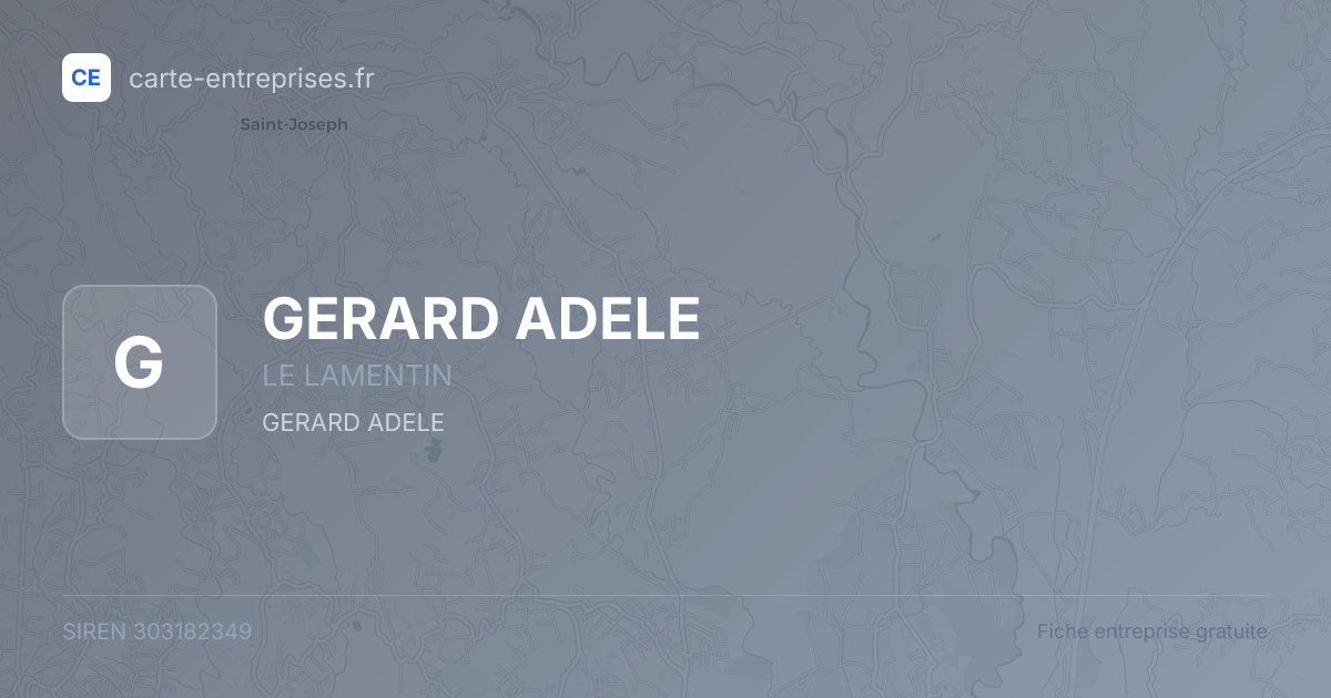 GERARD ADELE — 303182349 — fiche entreprise