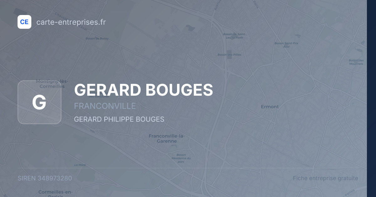 GERARD BOUGES — 348973280 — fiche entreprise