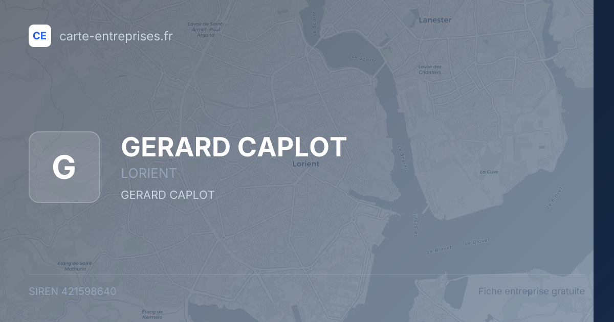GERARD CAPLOT — 421598640 — fiche entreprise