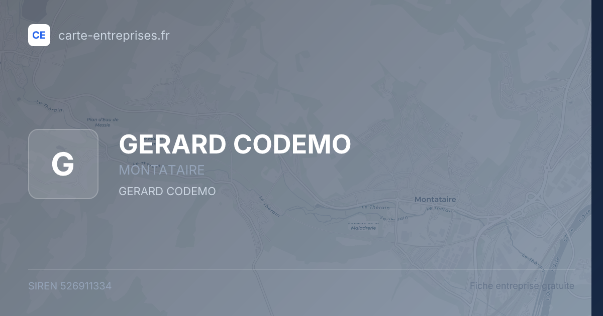 GERARD CODEMO — 526911334 — fiche entreprise
