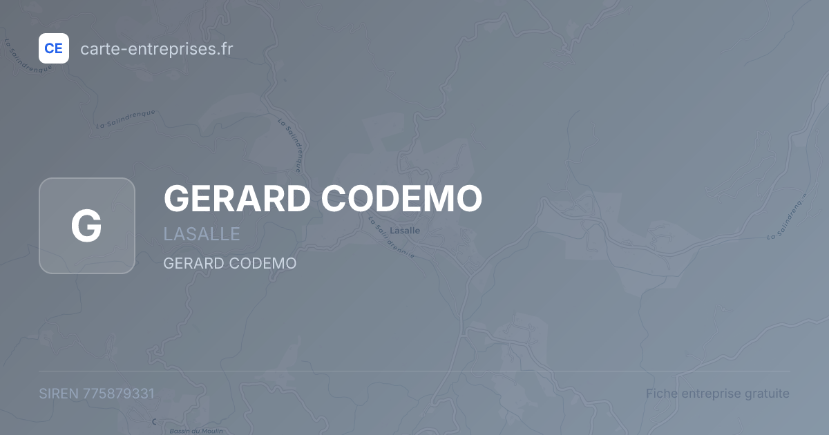 GERARD CODEMO — 775879331 — fiche entreprise