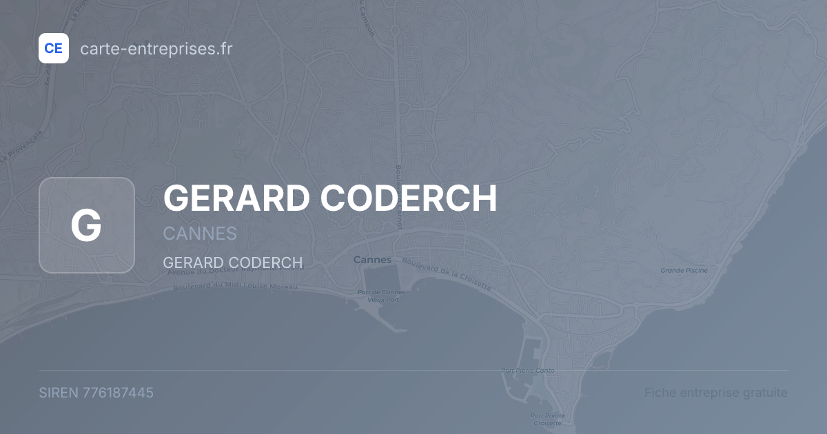 GERARD CODERCH — 776187445 — fiche entreprise