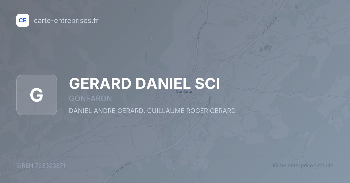 GERARD DANIEL SCI — 793353871 — fiche entreprise