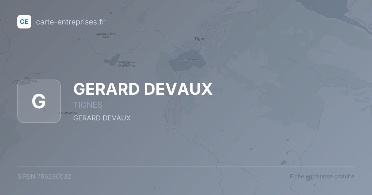 GERARD DEVAUX — 786280032 — fiche entreprise