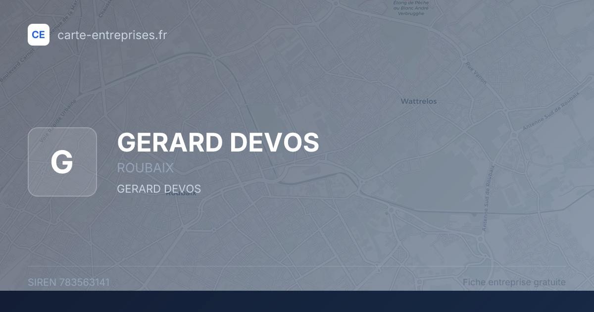 GERARD DEVOS — 783563141 — fiche entreprise