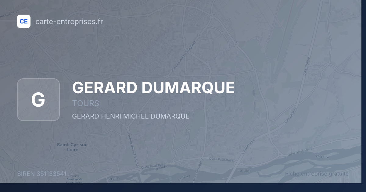 GERARD DUMARQUE — 351133541 — fiche entreprise
