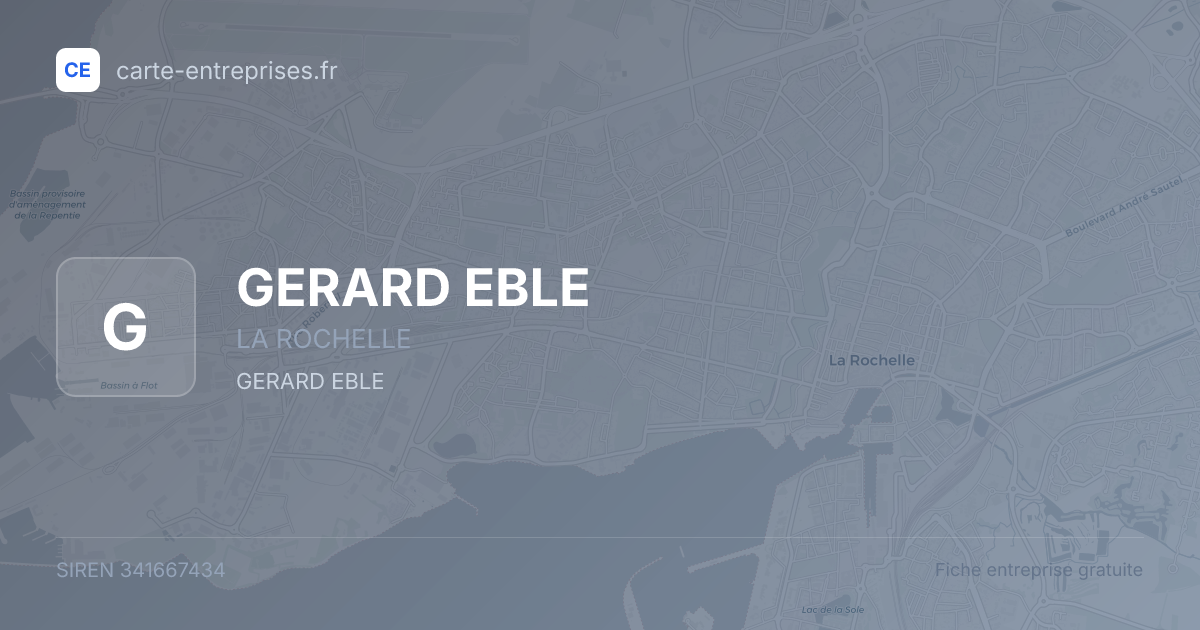 GERARD EBLE — 341667434 — fiche entreprise