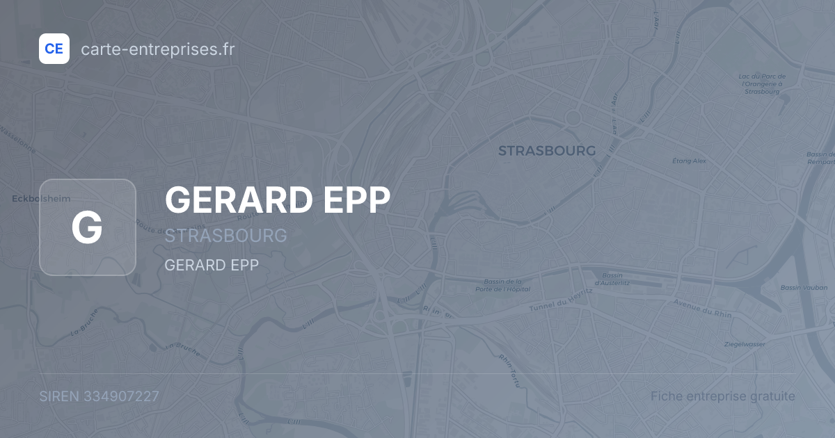 GERARD EPP — 334907227 — fiche entreprise