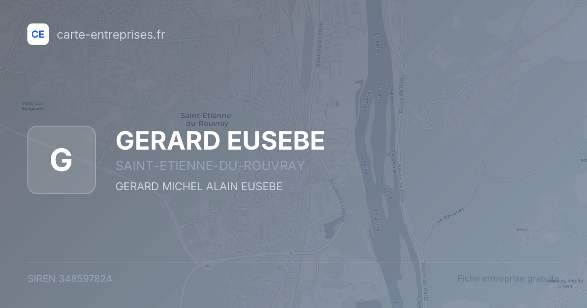 GERARD EUSEBE — 348597824 — fiche entreprise