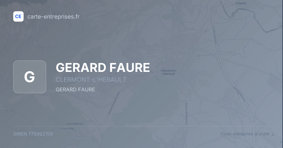 GERARD FAURE — 775992159 — fiche entreprise