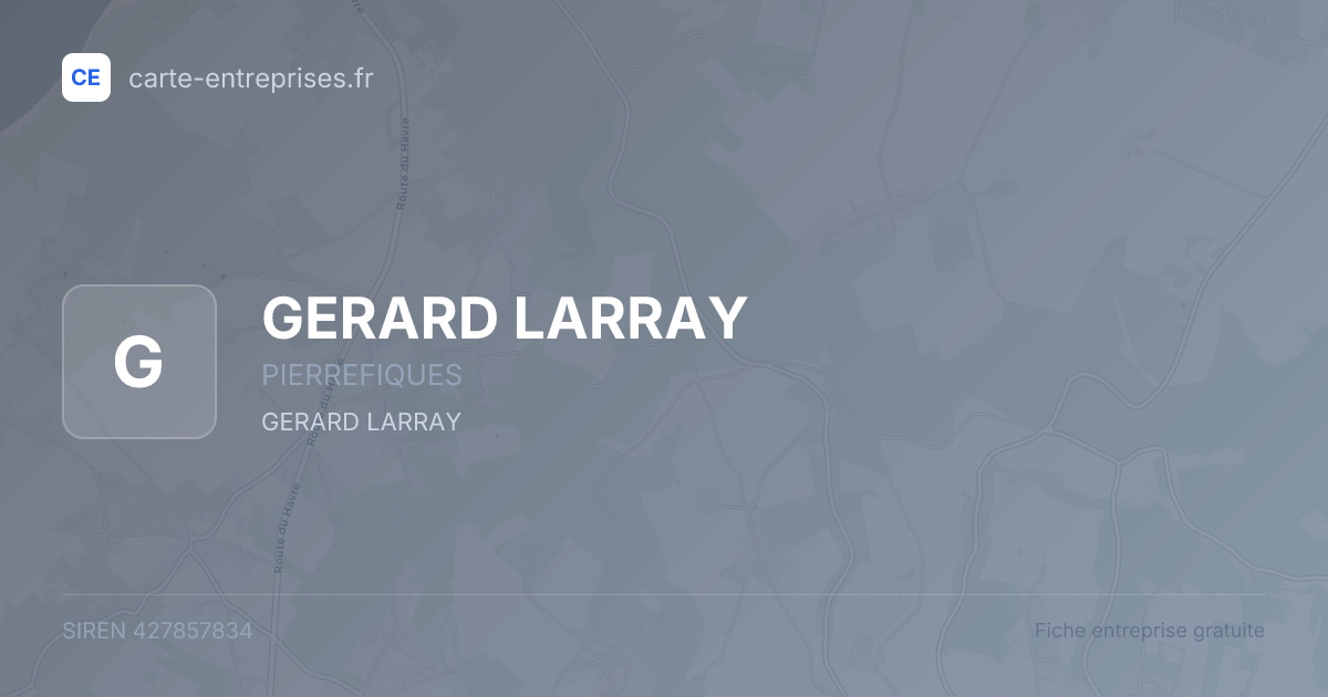 GERARD LARRAY — 427857834 — fiche entreprise