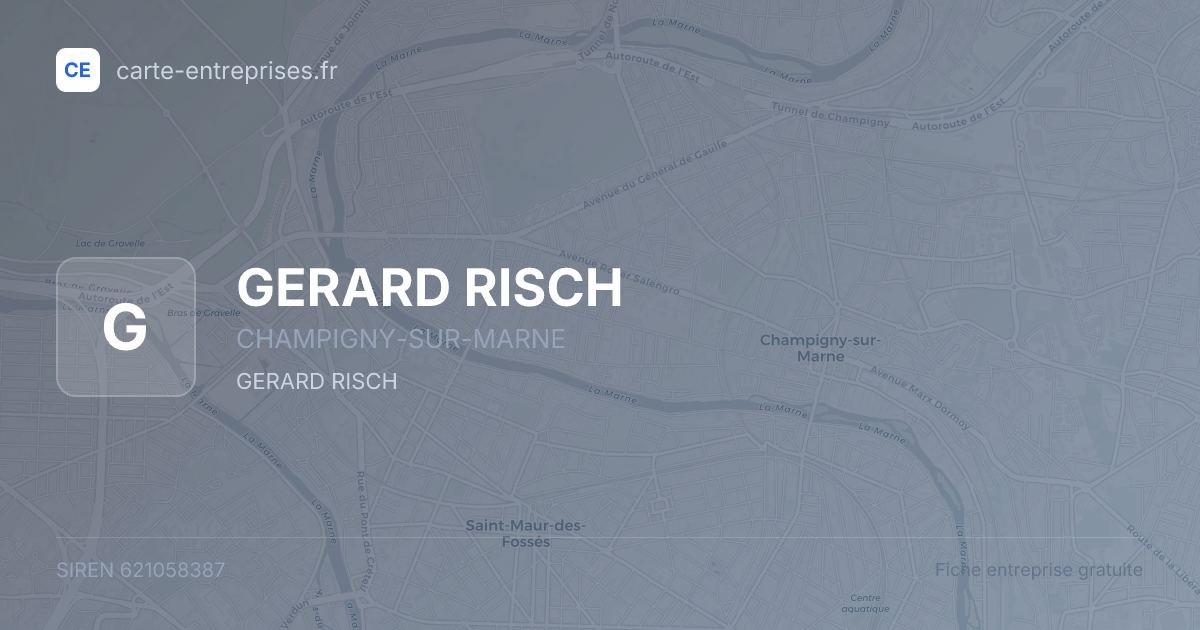 GERARD RISCH — 621058387 — fiche entreprise