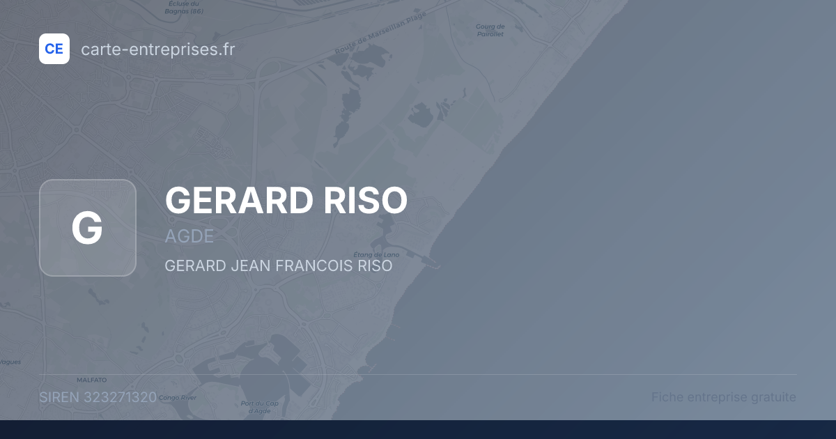 GERARD RISO — 323271320 — fiche entreprise
