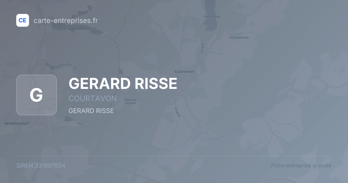 GERARD RISSE — 331897934 — fiche entreprise