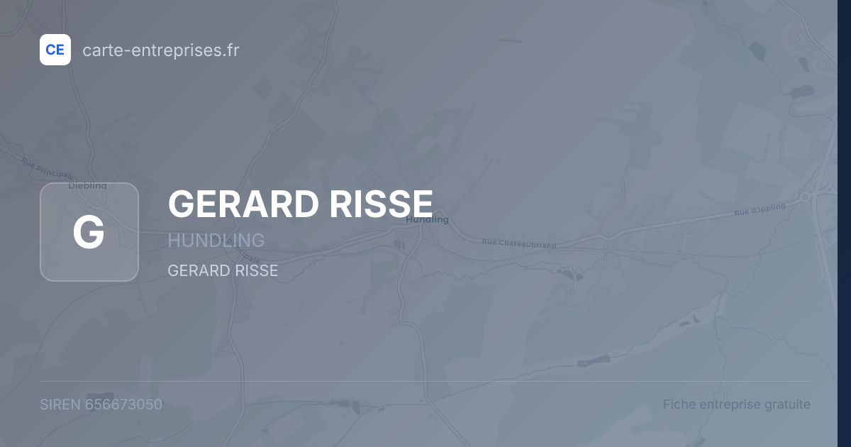 GERARD RISSE — 656673050 — fiche entreprise