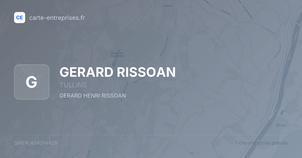 GERARD RISSOAN — 404314429 — fiche entreprise