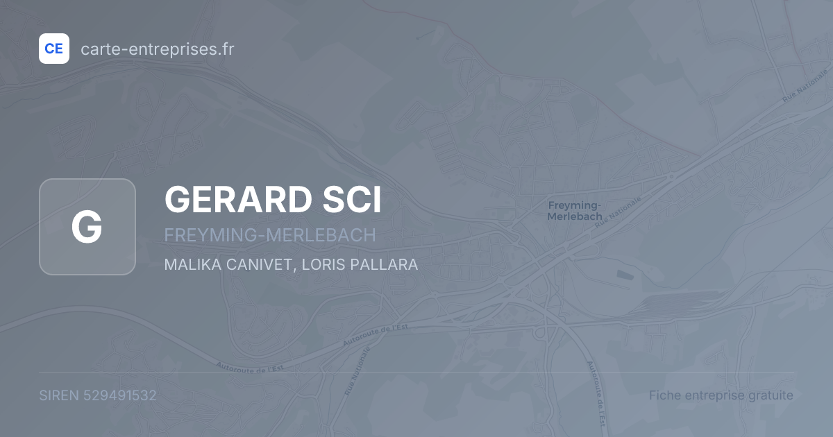 GERARD SCI — 529491532 — fiche entreprise